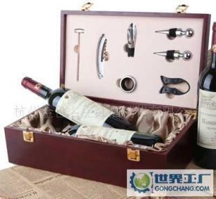 仿紅木紅酒葡萄酒雙支禮盒_包裝_世界工廠網中國產品信息庫